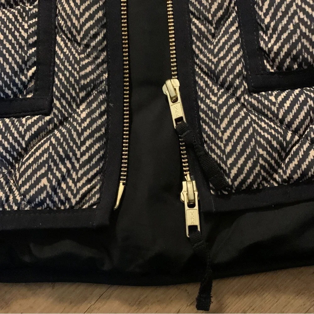 J. Crew Down Puffer Vest XS Black Tan